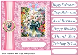 Vase of flowers card front 3