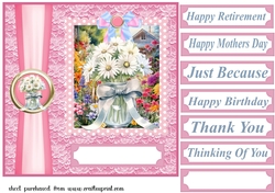 Vase of flowers card front 5
