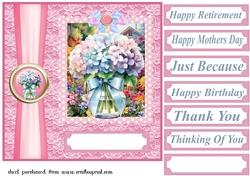 Vase of flowers card front 7