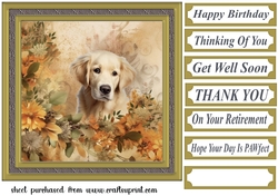 Floral puppy card front 5