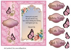 Birthday butterfly card front 2