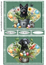 2 Black Easter pup card fronts 6