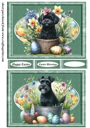 2 Black Easter pup card fronts 7