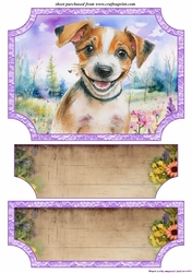 Floral happy puppy easel topper and layered stopper (no base included)2