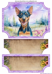 Floral happy puppy easel topper and layered stopper (no base included)3