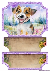 Floral happy puppy easel topper and layered stopper (no base included)5