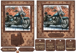 6x6 and 7x5 aprox graffiti wall and motorbike card fronts 2