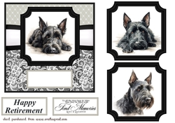 6x6 aprox Mono Scottish terrier card front 5