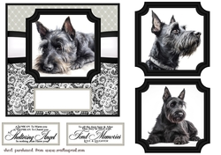 6x6 aprox Mono Scottish terrier card front 7