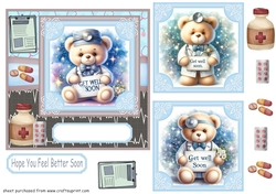 Dr Ted get well soon card front 1