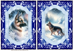 2 Blue winter GSD card fronts 1