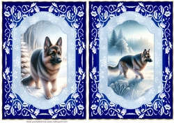 2 Blue winter GSD card fronts 5