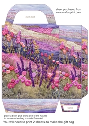 Embroidered lavender effect gift bag 9