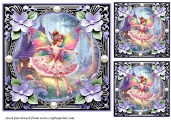 3 Rainbow fairy card fronts/toppers 2