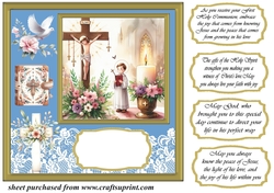 Boy Communion card front 4