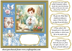 Boy Communion card front 5