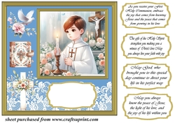 Boy Communion card front 6