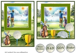 2 Golf themed card fronts 2