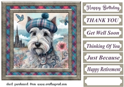 Framed Scottish pup card front 1