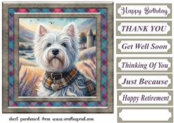 Framed Scottish pup card front 7