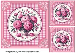 3 Pink peonies card front/toppers 4