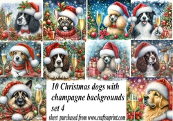 10 Christmas champagne dog backgrounds 4 (png)