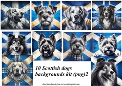 10 Scottish dog backgrounds kit (png)2