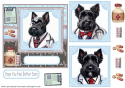 Scottie doctor get well soon card front