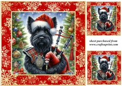 3 The Christmas piper card front/toppers 1