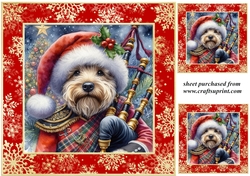 3 The Christmas piper card front/toppers 2