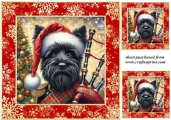 3 The Christmas piper card front/toppers 3
