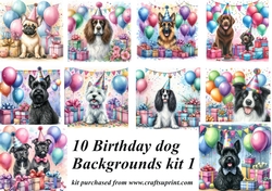 10 Birthday dog backgrounds kit(jpeg) 1