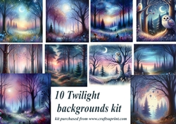 10 Twilight backgrounds kit