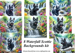 8 Waterfall Scottie backgrounds kit