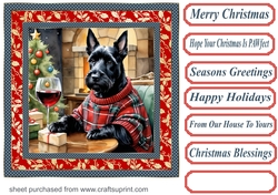 Scottie Christmas cheer card front 1