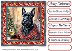Scottie Christmas cheer card front 2