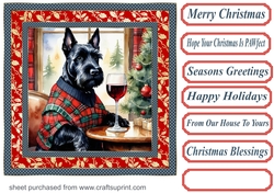 Scottie Christmas cheer card front 4