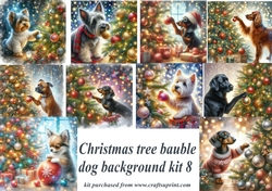 Christmas tree bauble dog backgrounds kit 8