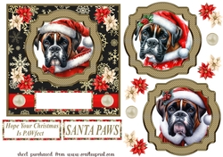Boxer Santa card front