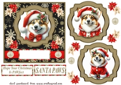 Corgi Santa card front