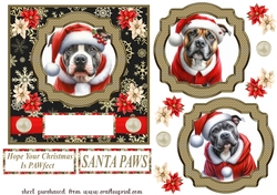 Staffie Santa card front