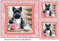 3 Baking Scottish terrier card front/toppers 4