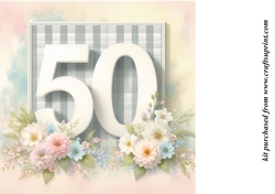 Gingham floral 50 background