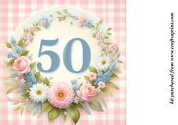 Gingham floral 50 background 2