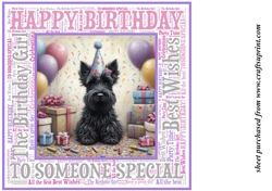 Pink Birthday Scottish terrier background 5