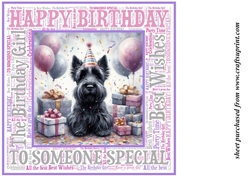 Pink Birthday Scottish terrier background 6
