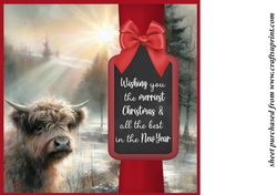 Christmas Highland cow insert 5