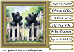 Scotties at the fence card front 3