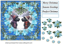 Christmas Scotties card front 2
