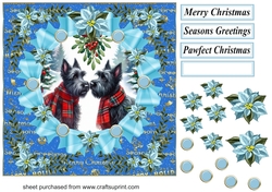 Christmas Scotties card front 4